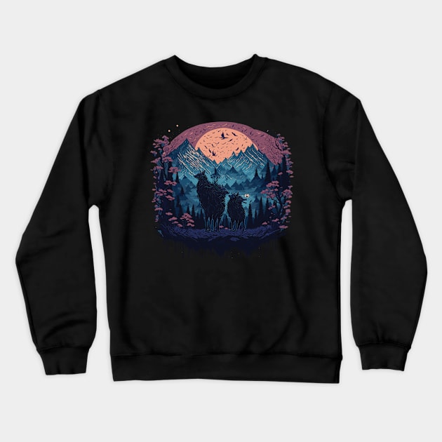 art wolf Crewneck Sweatshirt by Suldaan Style